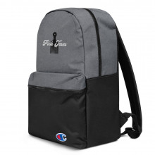 Pick Jesus Embroidered Champion Backpack